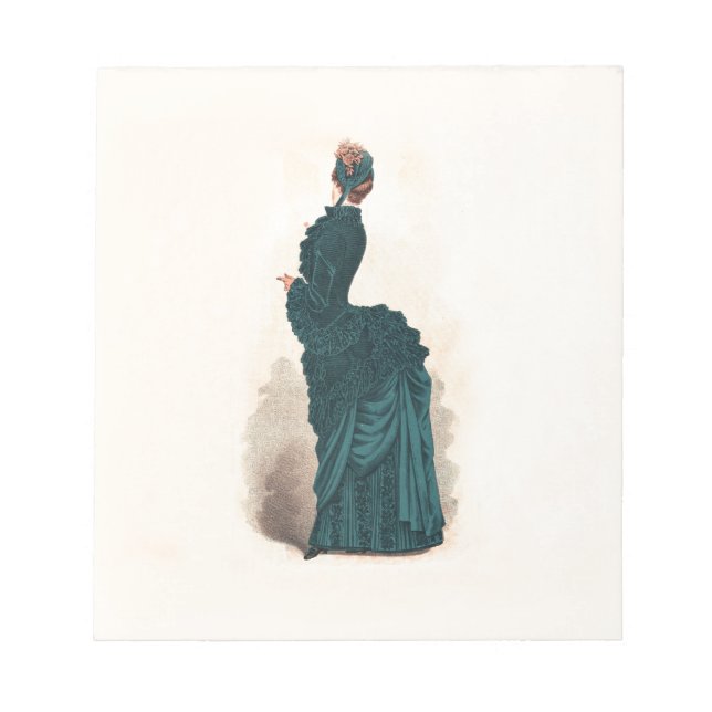 Bloc-note Élégante robe victorienne bleue (Devant)