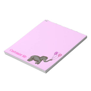 Bloc-note Éléphant de célébration (rose)