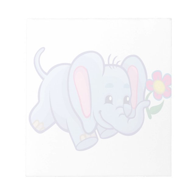 Bloc-note Éléphant de dessin animé mignon (Devant)