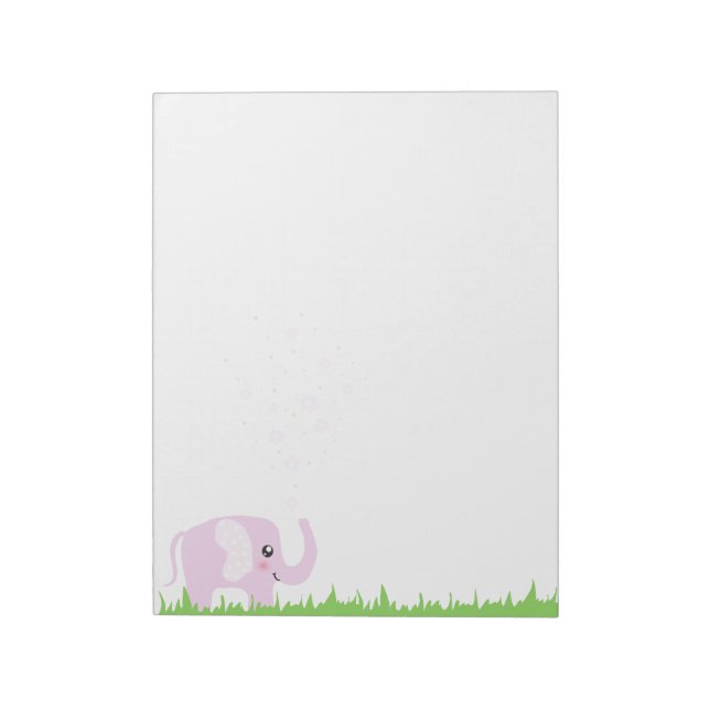 Bloc-note Éléphant mignon en rose et violet féminin (Tourné)
