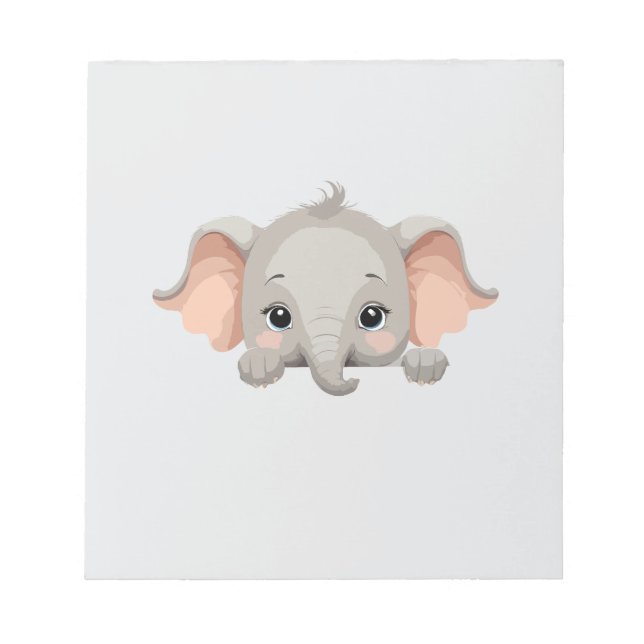 Bloc-note Elephant Peeking mignon adorable animal drôle Joye (Devant)