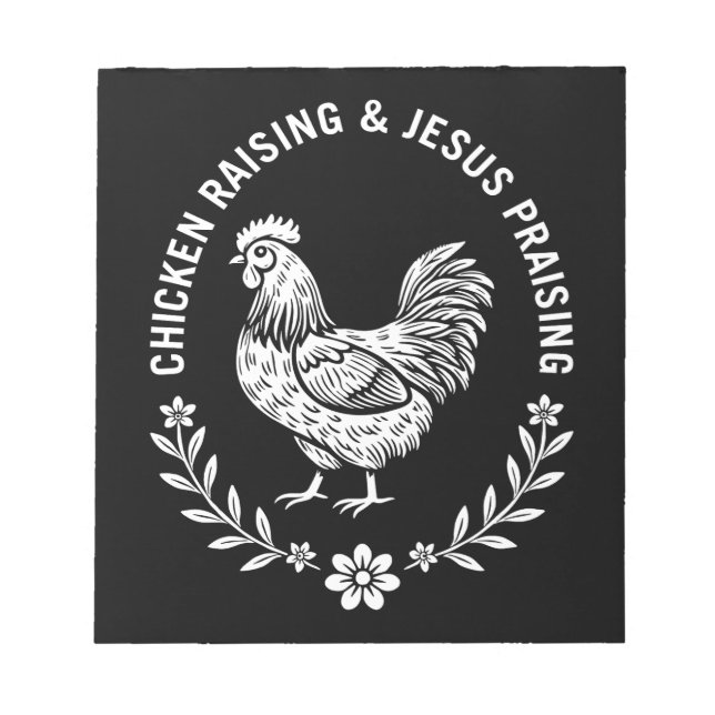 Bloc-note Élevage de poulet et collecte de Jésus (Devant)