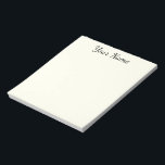 Bloc-note Elfenbein personalisiert<br><div class="desc">personnalisiert</div>