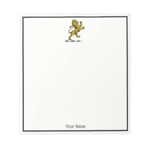 Bloc-note Emblème C de crête permanente de lion héraldique