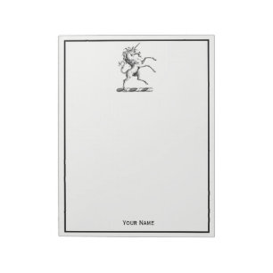 Bloc-note Emblème d'élevage de l'Unicorne héraldique