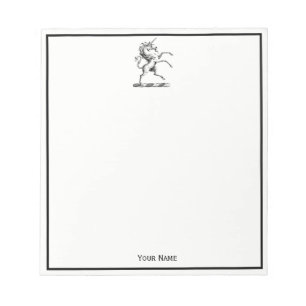 Bloc-note Emblème d'élevage de l'Unicorne héraldique