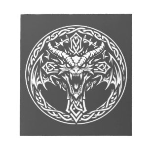Bloc-note Emblème Dragon Celtique par BurnsInHell