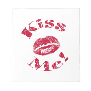 Bloc-note Embrasse-moi ! Lèvres rouges