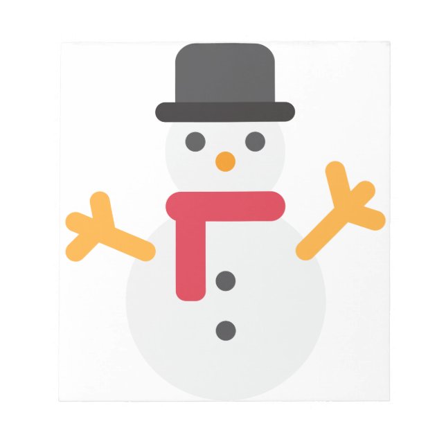 Bloc-note emoji bonhomme de neige (Devant)
