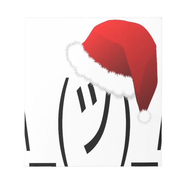 Bloc-note emoji de shrug de noël (Devant)