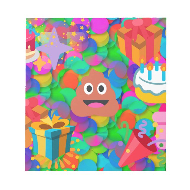 Bloc-note emoji joyeux pod'anniversaire (Devant)