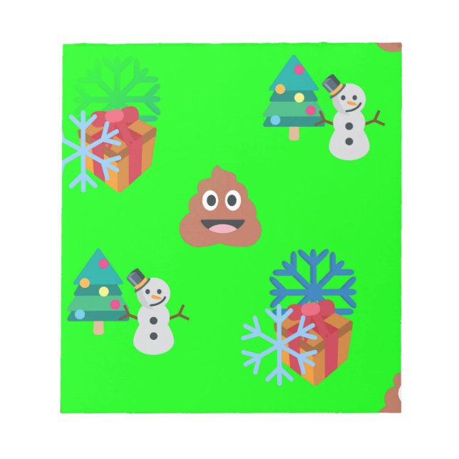 Bloc-note emoji poop de noël (Devant)