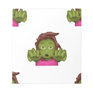 Bloc-note emoji zombie woman