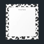 Bloc-note Empreinte de léopard personnalisable<br><div class="desc">Un design moderne simple mais frappant avec un motif empreinte de léopard. Entièrement personnalisable : vous pouvez modifier les couleurs de l'arrière - plan et des taches pour créer votre propre design.</div>