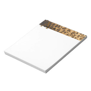 Bloc-note Empreinte de léopard Un monogramme initiales Bloc-