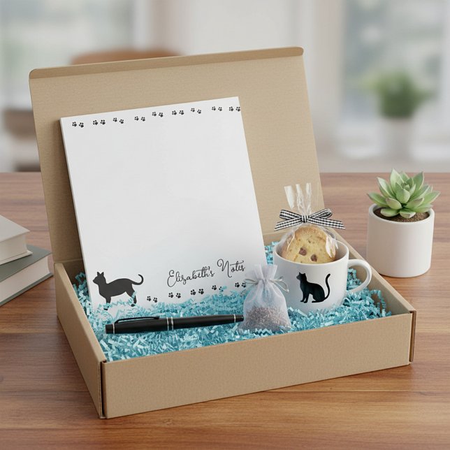 Bloc-note Empreintes de patte de chat personnalisées (Créateur téléchargé)