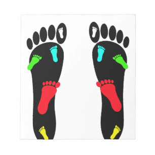 Bloc-note Empreintes de pieds