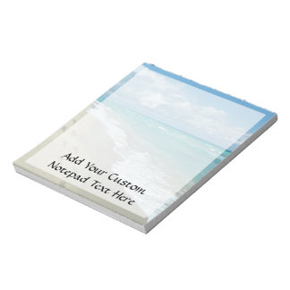 Bloc-note Empreintes sur la plage de sable blanc, Pittoresqu