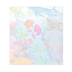 Bloc-note En Bas Dans L'Océan