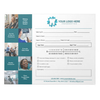Bloc-note Endodontie modifiable Rendez-vous de référence