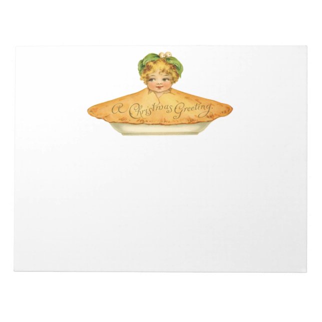 Bloc-note Enfant vintage et tarte (Devant)