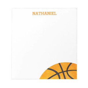 Bloc-note Enfants Basketball Sports Personnalisé Cool orange