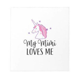 Bloc-note Enfants Ma Mimi M'aime Fille Licorne Petite-Fille