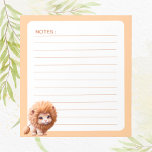 Bloc-note Enfants mignonne animal Lion bébé<br><div class="desc">Bloc-notes pour bébé animal mignon</div>