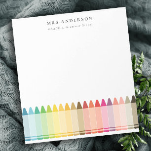 Bloc-note Enfants modernes Enseignant Coloré Arc-en-ciel Cou