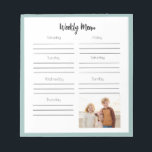Bloc-note Enfants Photo du menu quotidien Planneur<br><div class="desc">Menu quotidien Planner enfants photo Bloc-notes.</div>