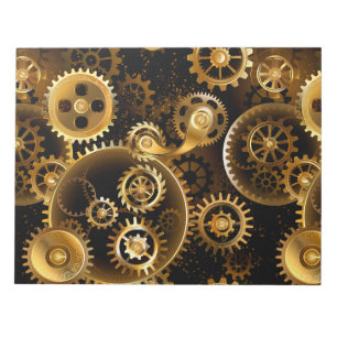 Bloc-note Engrenages en laiton Steampunk sans soudure