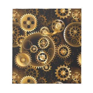 Bloc-note Engrenages en laiton Steampunk sans soudure