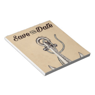 Bloc-note Enregistrer l'Ancre Nautique vintage date