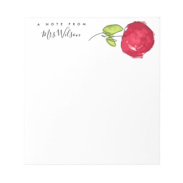 BLOC-NOTE ENSEIGNANT DE L'ÉCOLE MODERNE PEINTURE HUILE POMME (Devant)