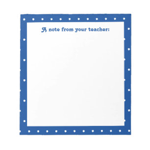 Bloc-note Enseignant de l'école primaire Motif simple point