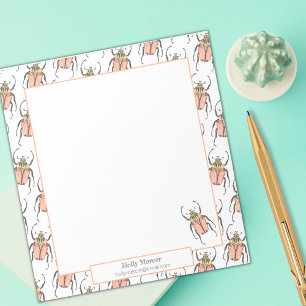 Bloc-note Enseignant Valentine Personnalisé Beetles Love Buv