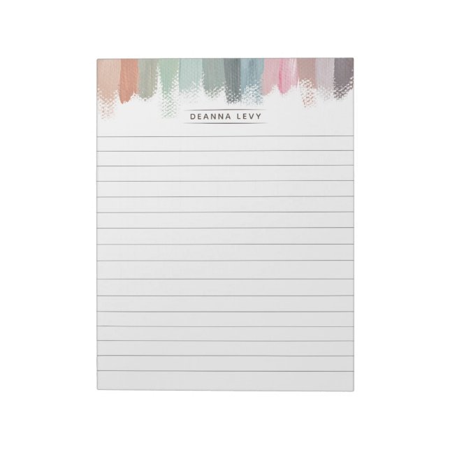 Bloc-note Entreprise Créative d'Artiste Personnalisée Lignée (Tourné)