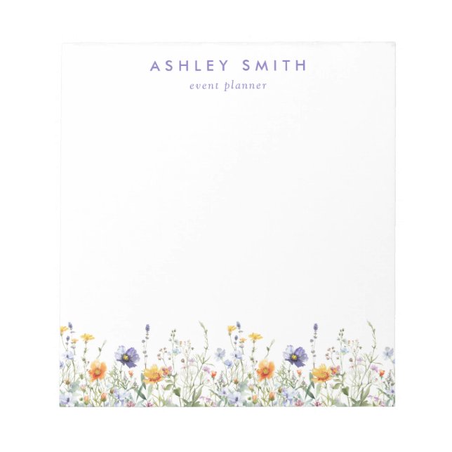 Bloc-note Entreprise fleur sauvage (Devant)