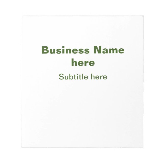Bloc-note entreprise simple ajoutez votre nom texte q r code (Devant)