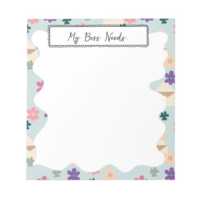 Bloc-note Enveloppes de motifs floraux élégantes avec Bloc-n (Devant)