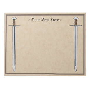 Bloc-note Épée normande médiévale