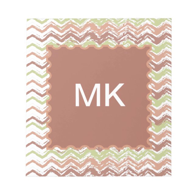 Bloc-note Épice de scribble Chevron ZigZag (Devant)