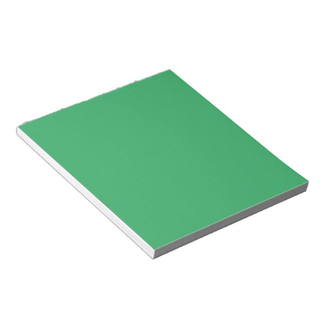 Bloc-note Épingle à bouton vert émeraude personnalisée (Incliné)
