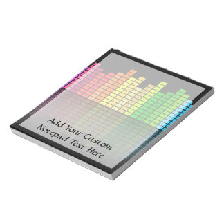Bloc-note Equaliseur de musique coloré avec Réflexion, Techn