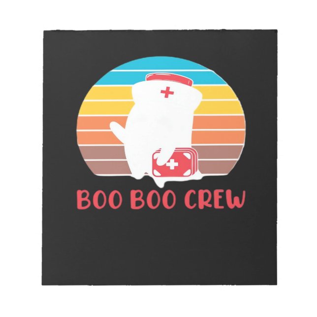 Bloc-note Équipage Boo Boo Infirmière Drôle Fantôme Hallowee (Devant)