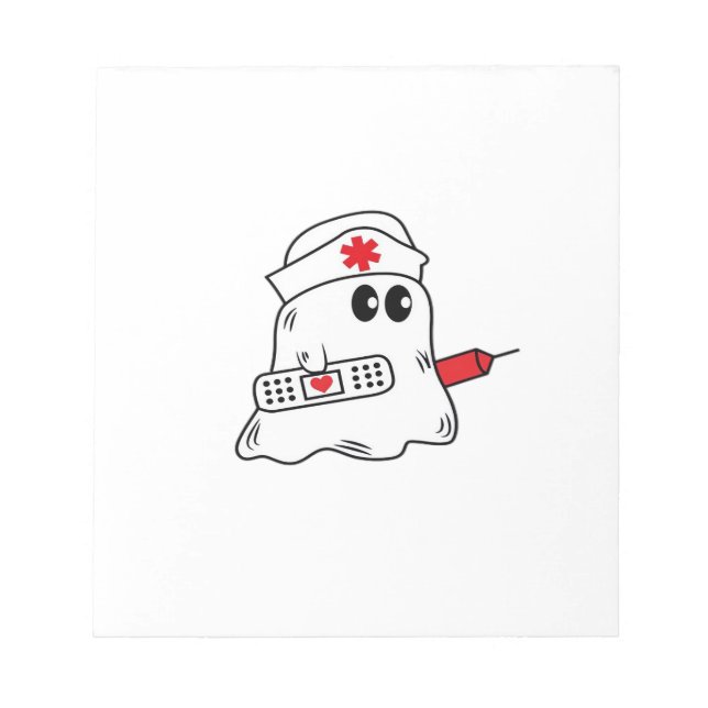 Bloc-note Équipage Boo Boo Infirmière Halloween Fantôme Drôl (Devant)