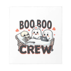 Bloc-note Équipage Boo Boo Mignon Halloween Infirmière Fantô