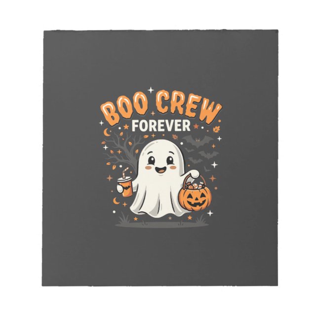 Bloc-note Équipage Boo pour toujours Halloween Ghost Design_ (Devant)