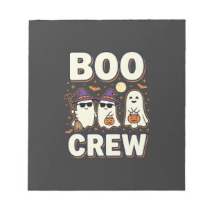 Bloc-note Équipe Boo fantômes de Halloween Conception vector