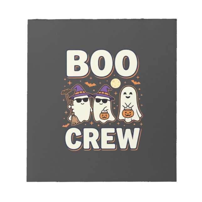 Bloc-note Équipe Boo fantômes de Halloween Conception vector (Devant)